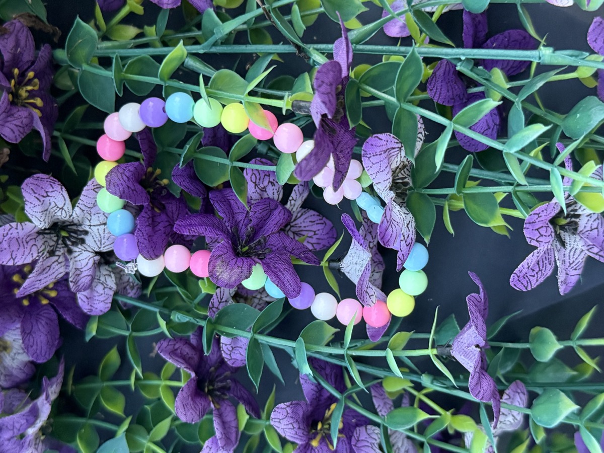 Rainbow pastel anklet